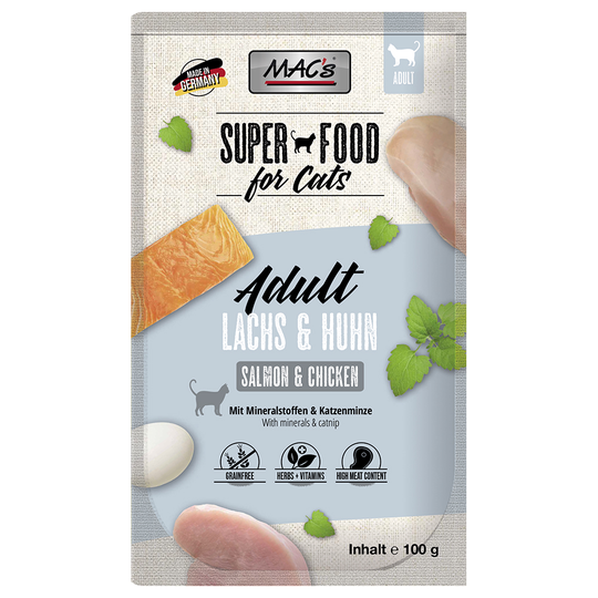 MAC´s Cat Pouch 12 x 100 g - lohi & siipikarja