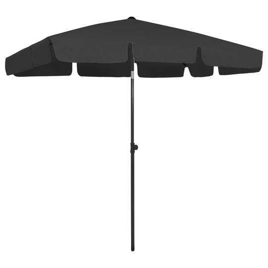 vidaXL Rantavarjo musta 200x125 cm