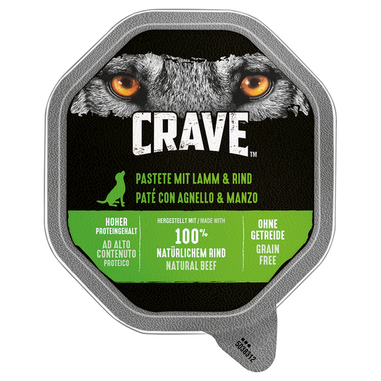 14 x 150 g Crave Adult Paté: 11 + 3 kaupan päälle! - lammas & nauta