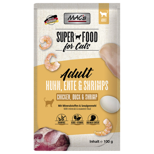 MAC´s Cat Pouch -säästöpakkaus 24 x 100 g - ankka & katkarapu