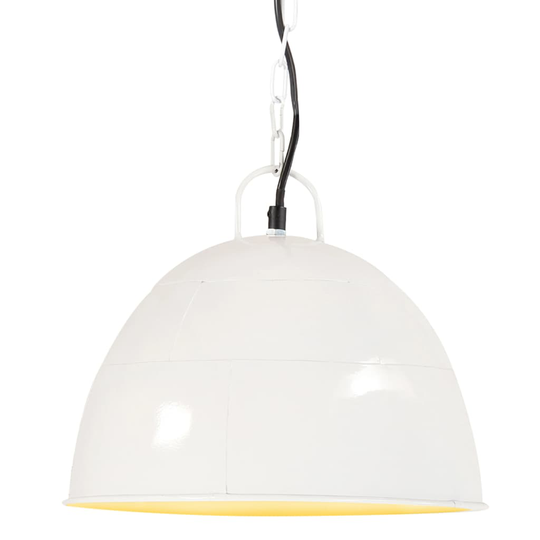 vidaXL Teollistyylinen riippuvalaisin 25 W valkoinen pyöreä 31 cm E27