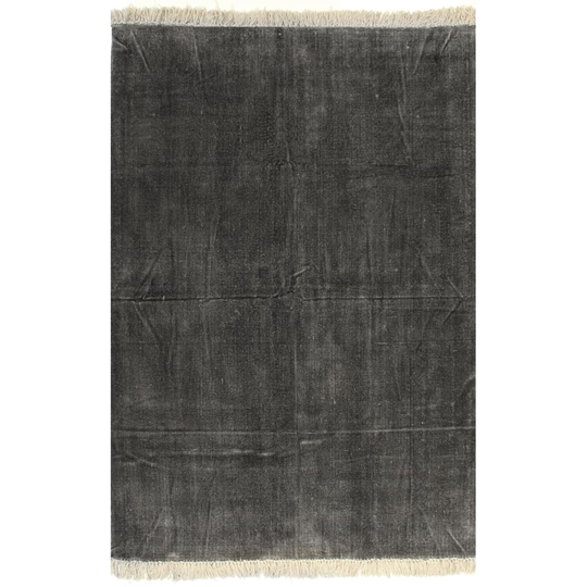 vidaXL Kelim-matto puuvilla 160x230 cm antrasiitti