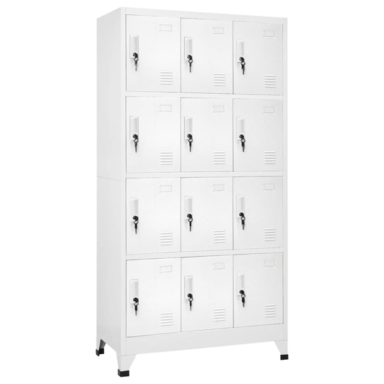 vidaXL Lukkokaappi 12 lokerolla 90x45x180 cm