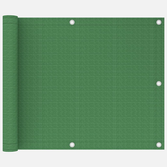 vidaXL Parvekkeen suoja vaaleanvihreä 75x600 cm HDPE