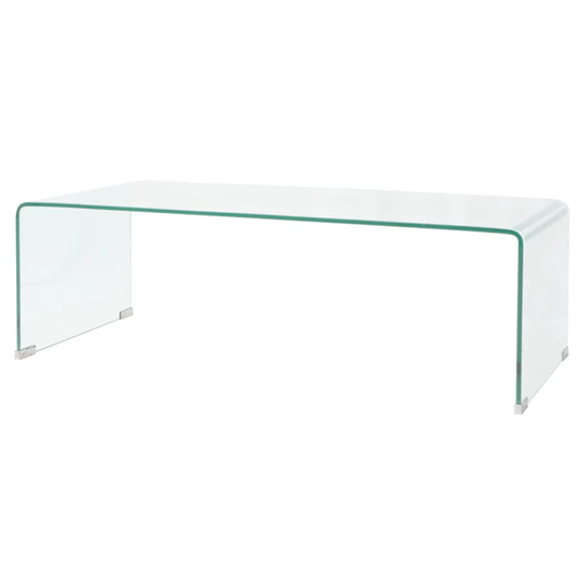 vidaXL Sohvapöytä karkaistu lasi 98x45x30 cm kirkas