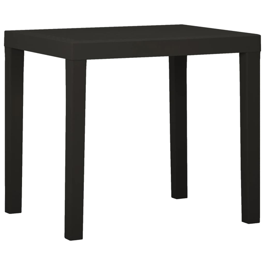 vidaXL Puutarhapöytä antrasiitti 79x65x72 cm muovi