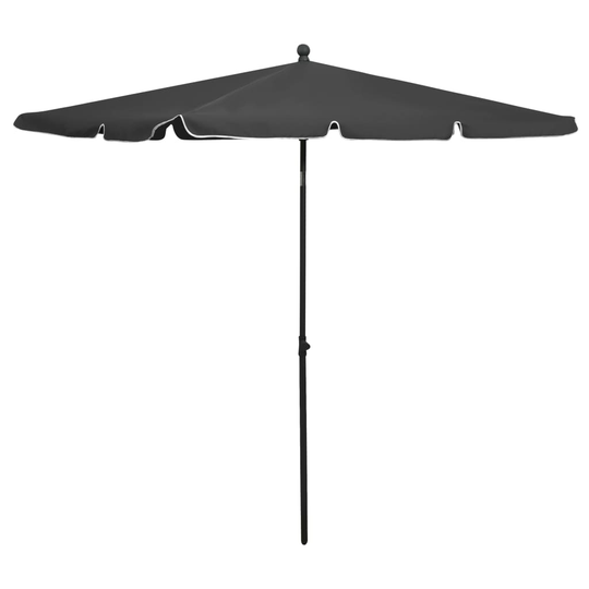 vidaXL Puutarhan aurinkovarjo tangolla 210x140 cm antrasiitti