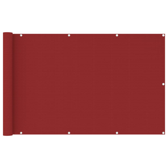 vidaXL Parvekkeen suoja punainen 120x600 cm HDPE