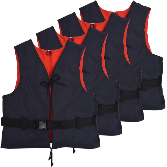 vidaXL Kelluntaliivit 4 kpl 50 N 50-70 kg laivastonsininen (91131x4)