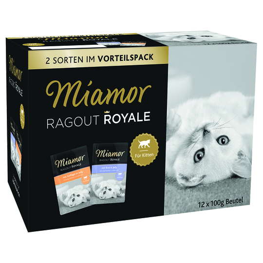 10 + 2 kaupan päälle! 12 x 100 g Miamor Ragout Royale - Jelly Kitten siipikarja + nauta