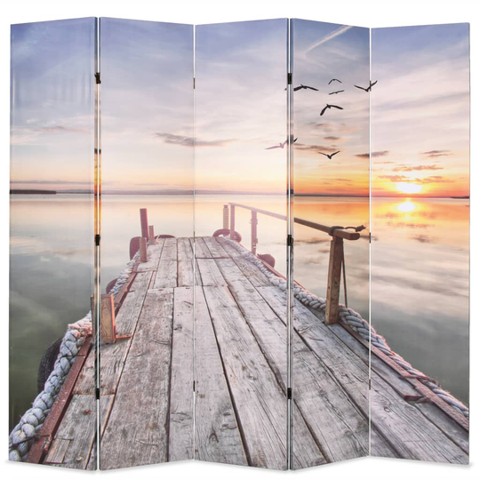 vidaXL Taitettava tilanjakaja 200x170 cm järvi