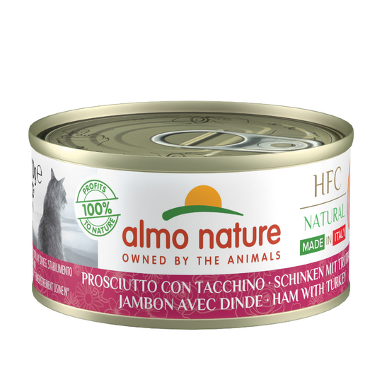 Almo Nature HFC Natural Made in Italy 6 x 70g - kinkku & kalkkuna
