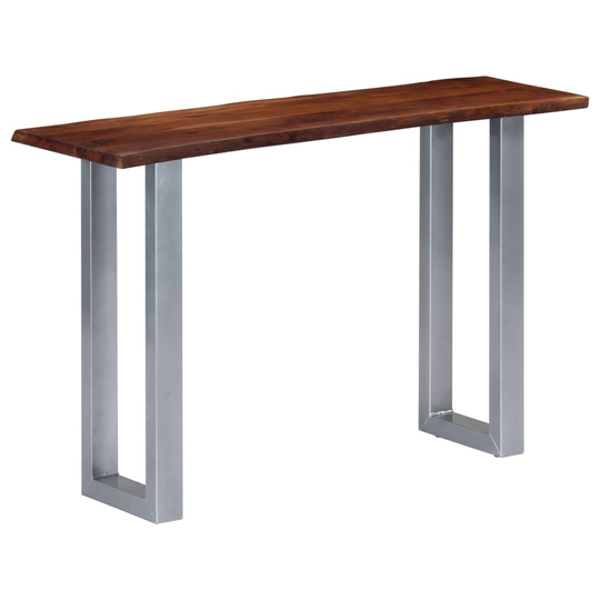 vidaXL Konsolipöytä 115x35x76 cm akaasiapuu ja rauta
