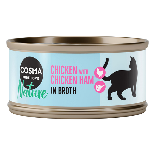 6 x 70 g Cosma Nature: 5 + 1 kaupan päälle! - kana & kanakinkku