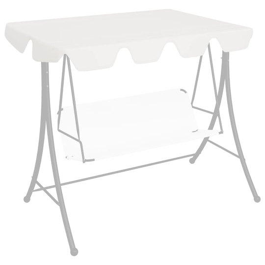 vidaXL Vaihtokatos puutarhakeinuun valkoinen 150/130x70/105 cm