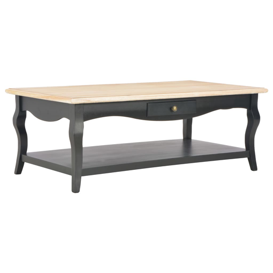 vidaXL Sohvapöytä musta 110x60x40 cm MDF