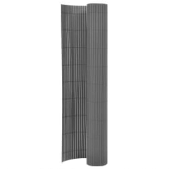 vidaXL Kaksipuolinen puutarha-aita 110x300 cm harmaa