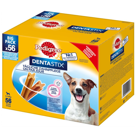 Säästöpakkaus! 168 x Pedigree DentaStix Daily Oral Care / Fresh - Dentastix x 112 + Dentastix Fresh x 56 - pienille koirille (5-10 kg)