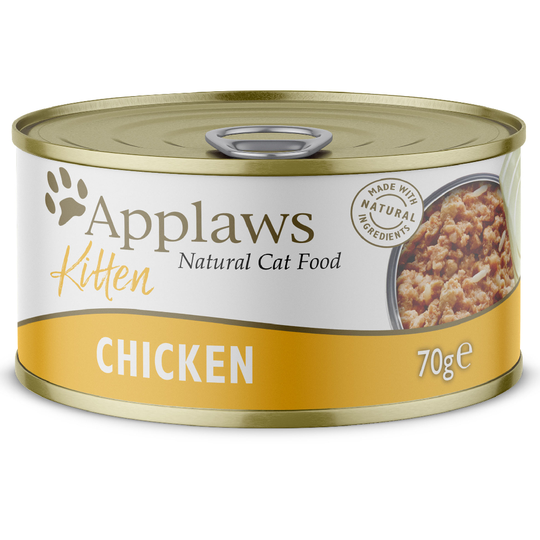 18 + 6 kaupan päälle! 24 x 70 g Applaws-kissanruokaa - Kitten: kana