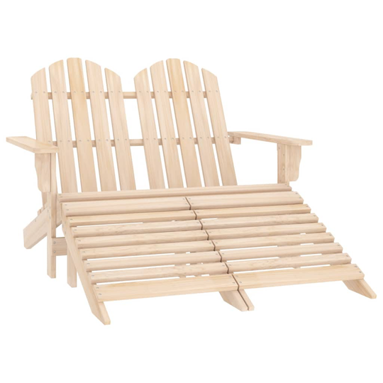 vidaXL 2-istuttava Adirondack-puutarhatuoli/rahi täysi kuusi