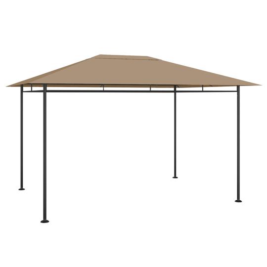 vidaXL Huvimaja 4x3x2,7 m harmaanruskea 180 g/m²