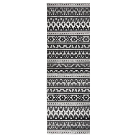 vidaXL Ulkomatto litteä kudos 80x250 cm tummanharmaa