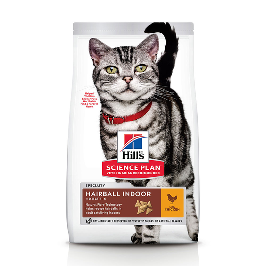 Hill's Science Plan -kuivamuona 10 kg: 8 + 2 kg kaupan päälle! - 10 kg Adult Hairball & Indoor Chicken