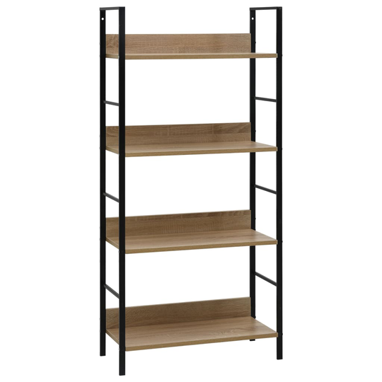 vidaXL 4-tasoinen kirjahylly tammi 60x27,6x124,5 cm lastulevy