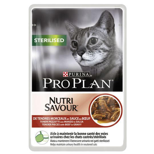 Pro Plan Sterilised 6 x 85 g - Sterilised, nauta